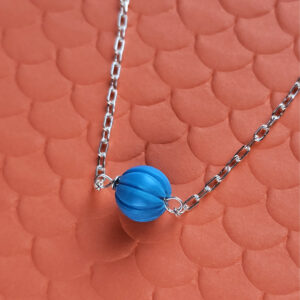 Pingente de turquesa pitanga em prata