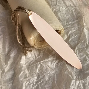 Marcador de livro Elipse em cobre e seda